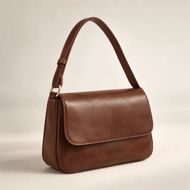 Fold Leather Shoulder Bag